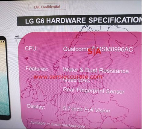LG G6 получит Snapdragon 821 вместо Snapdragon 835
