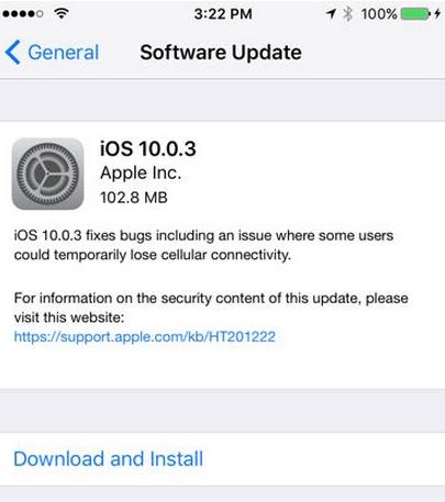 iOS 10.0.3