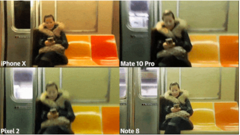 Съемка в поезде на Samsung Galaxy Note 8, iPhone X, Google Pixel 2 и Huawei Mate 10 Pro